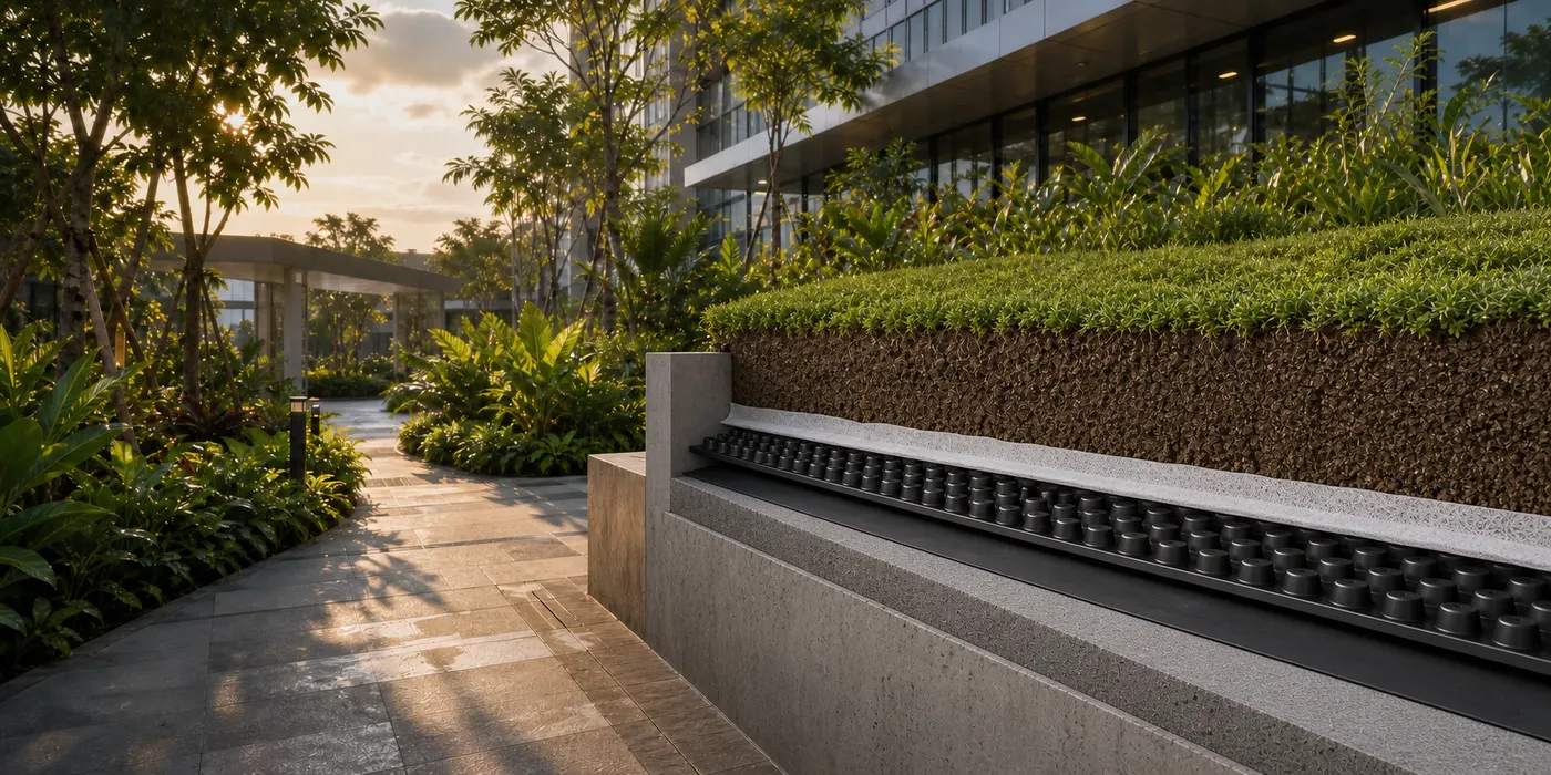 Elmich landscape drainage and urban greening application