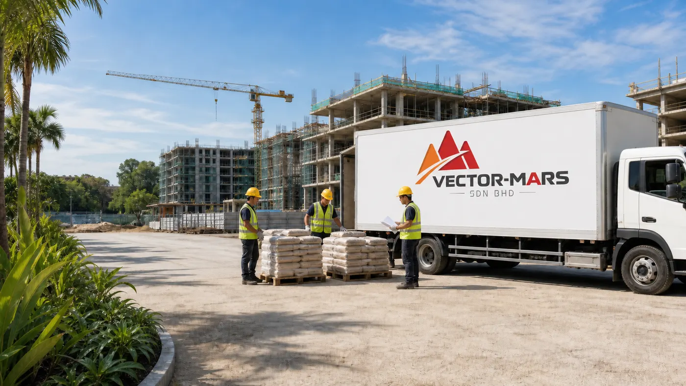 Vector Mars project supply team reviewing a Malaysian project